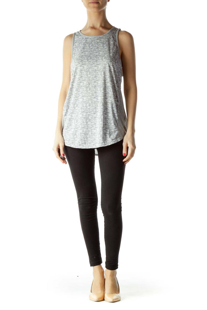 Gray Sleeveless Sports Top