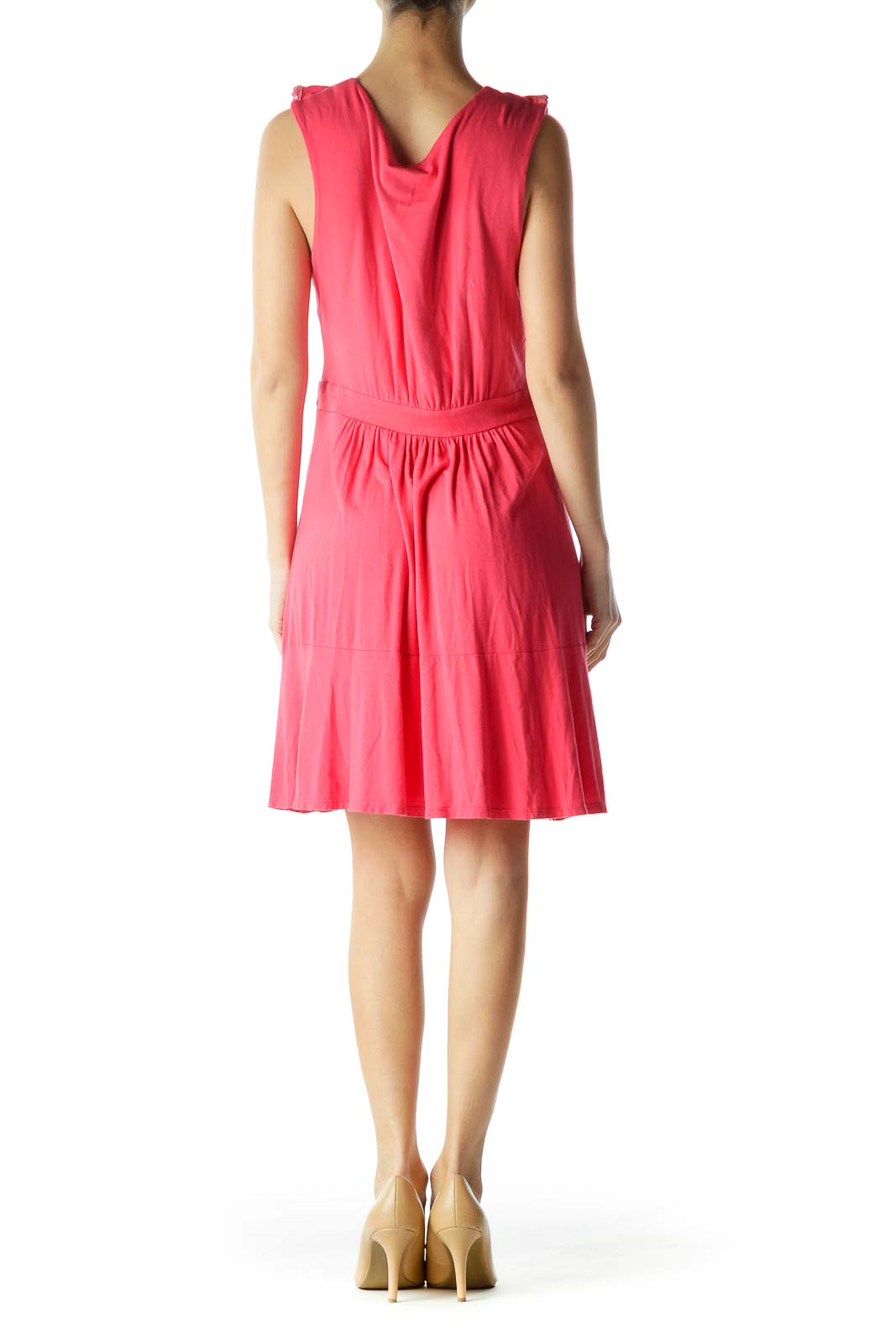 Pink Sleeveless Jersey Dress