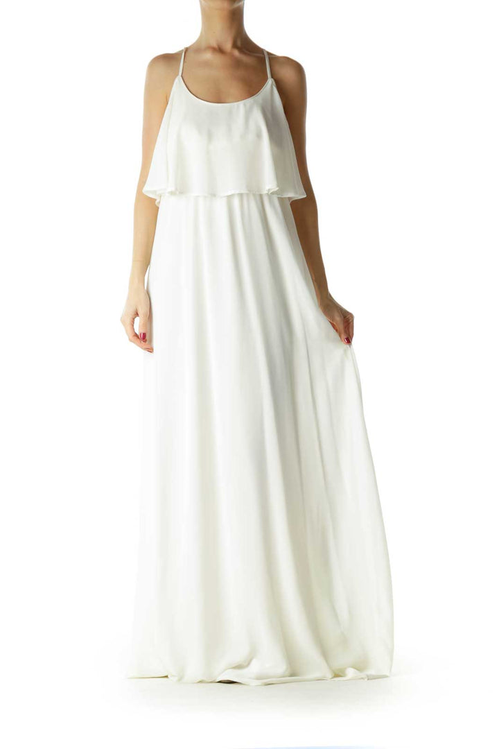 White Layered Maxi Dress