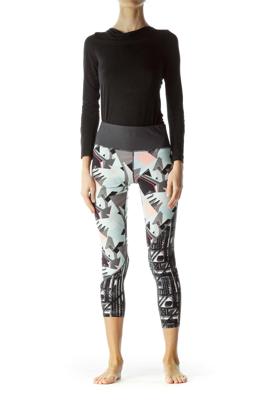 Multicolor Print Sport Yoga Pants