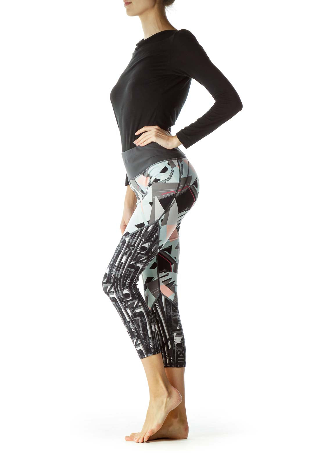 Multicolor Print Sport Yoga Pants