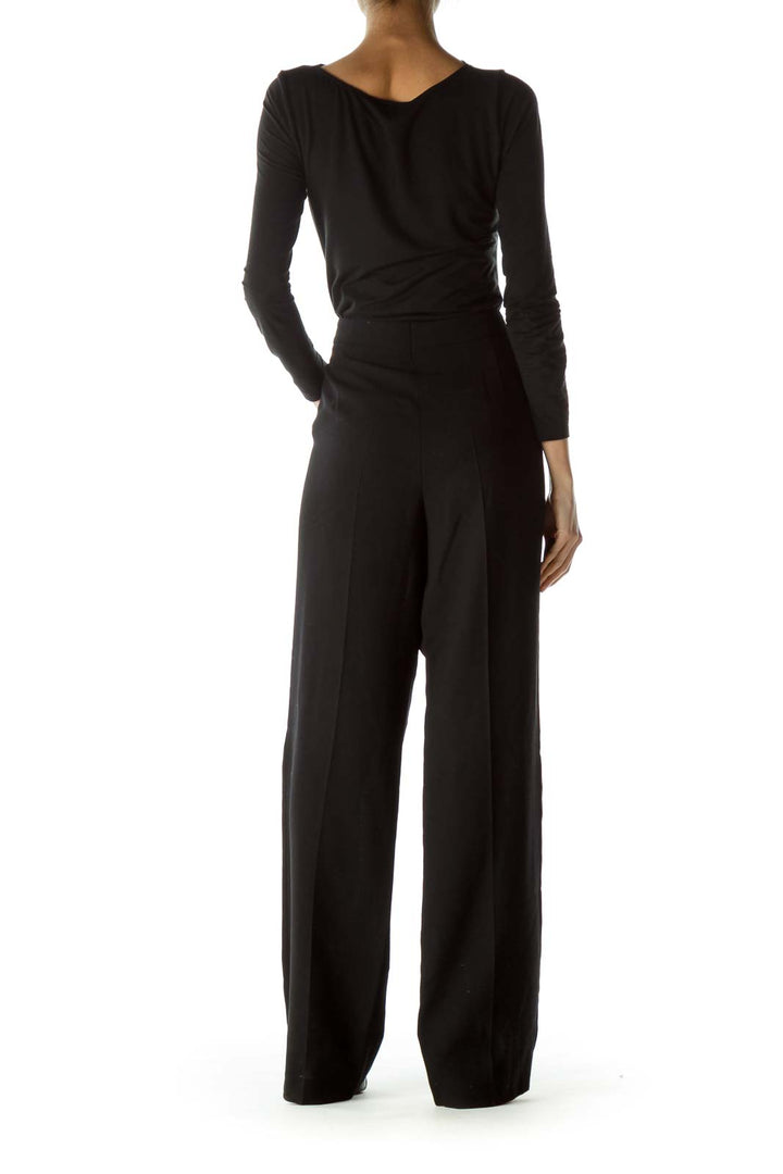 Black 100% Virgin Wool Dress Pants