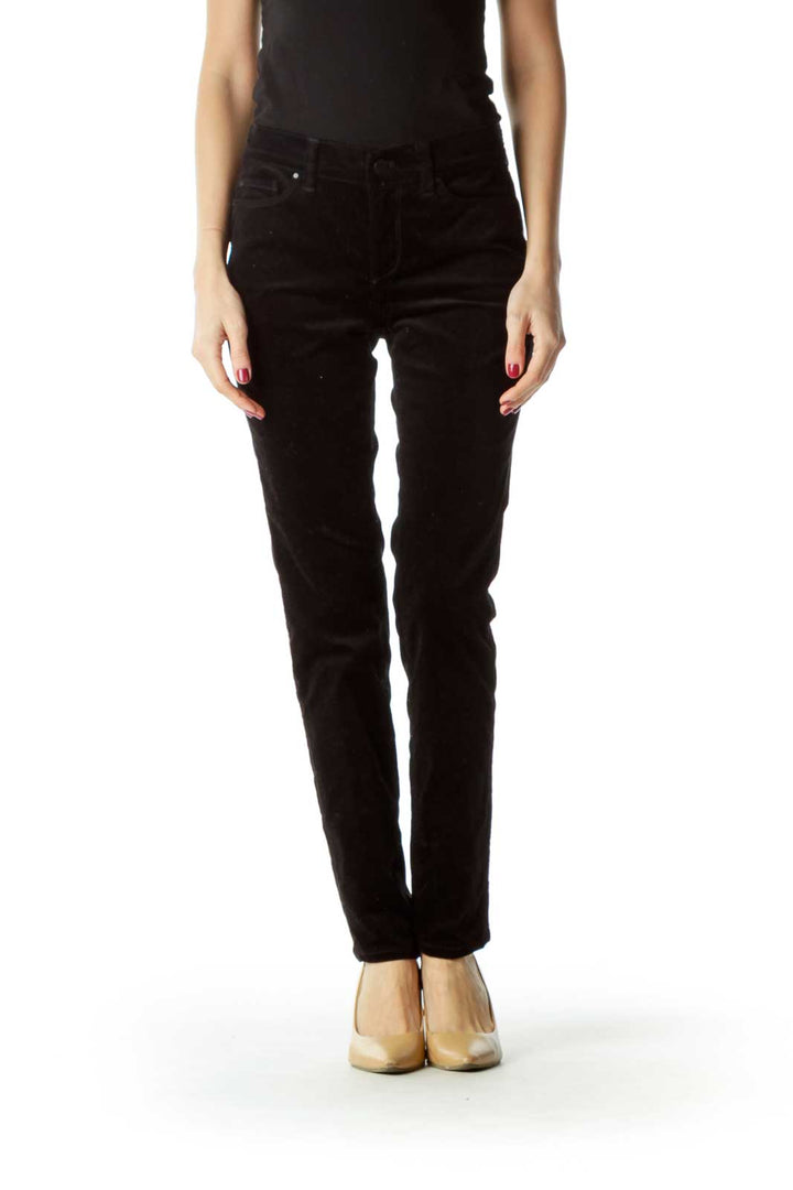 Black Velvet Skinny Jeans