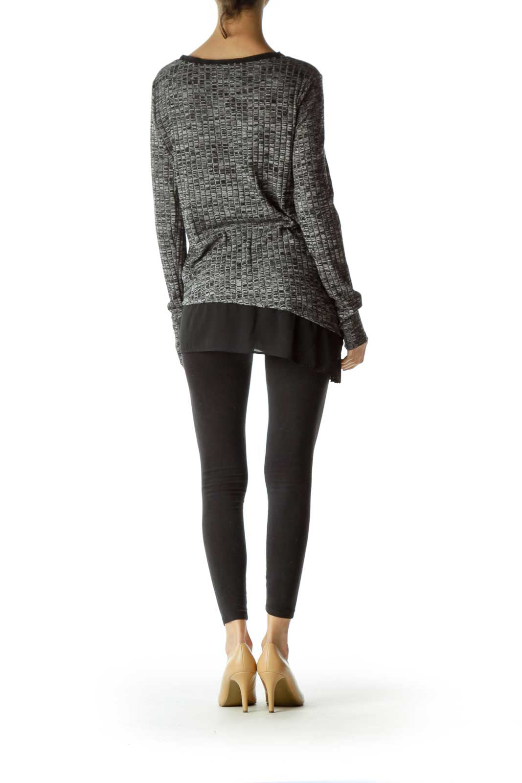 Gray Mottled Knit