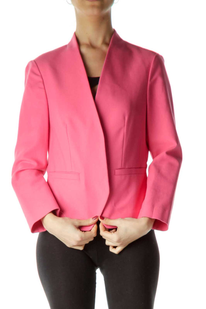 Pink Tailored Long Sleeve Blazer