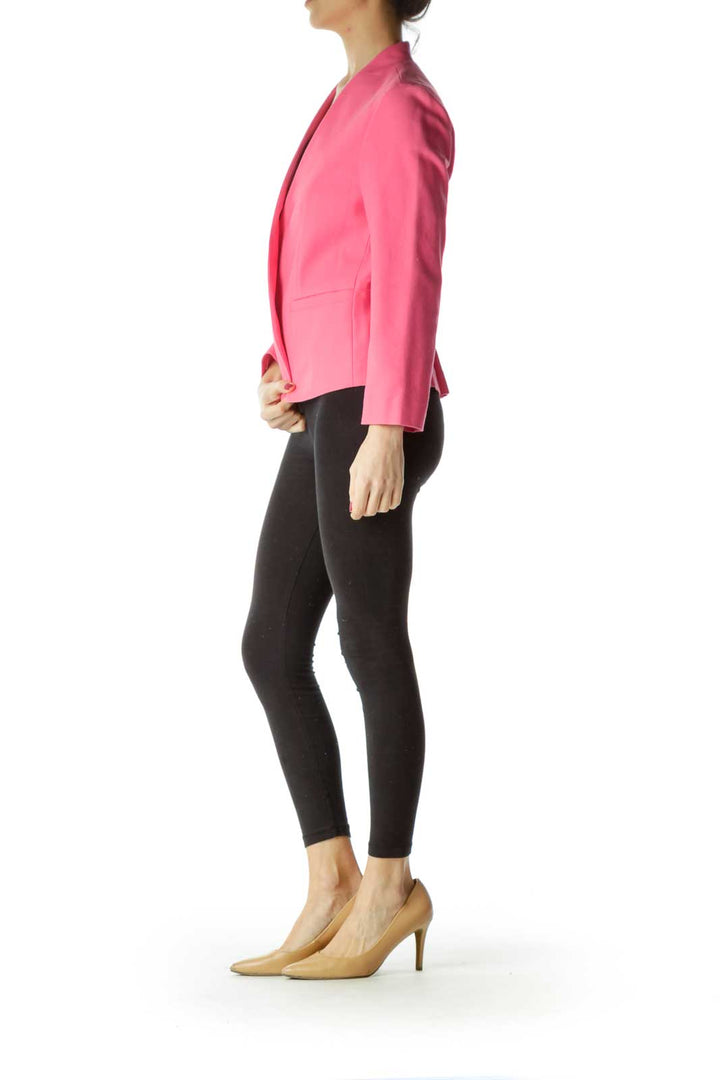 Pink Tailored Long Sleeve Blazer