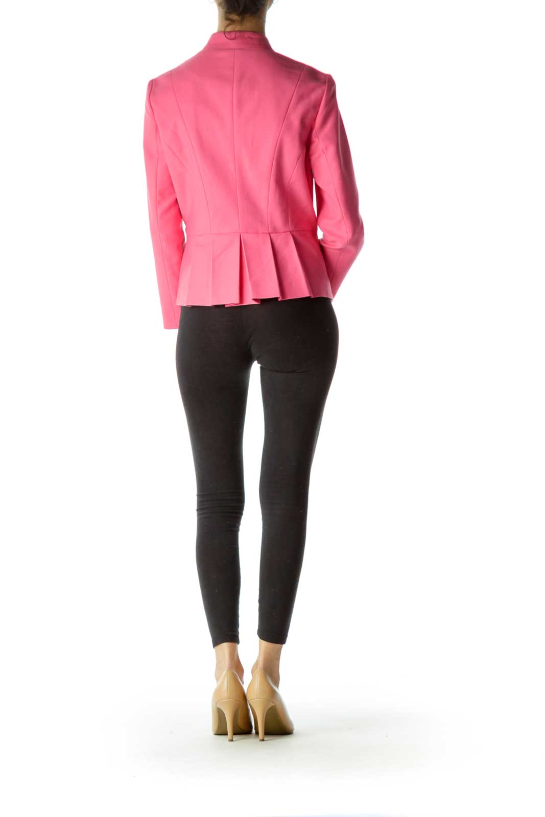 Pink Tailored Long Sleeve Blazer