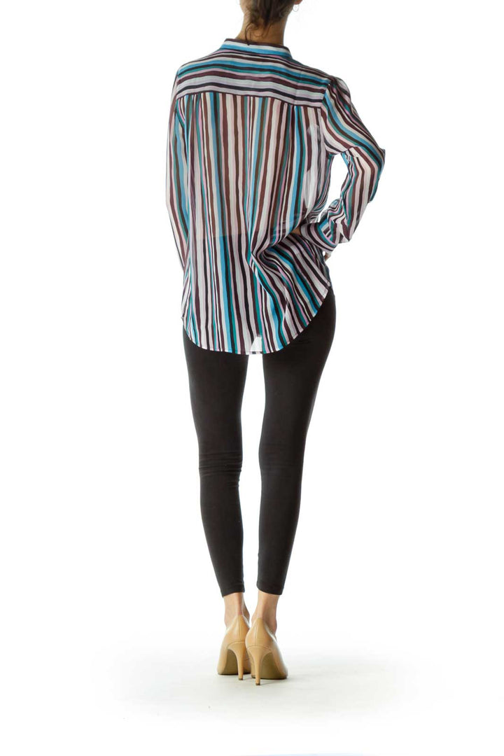 Multicolor Sheer Printed Blouse