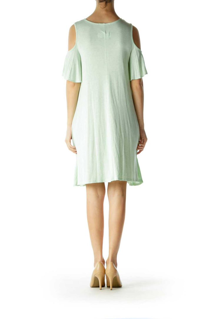 Green Cold Shoulder Tent Dress