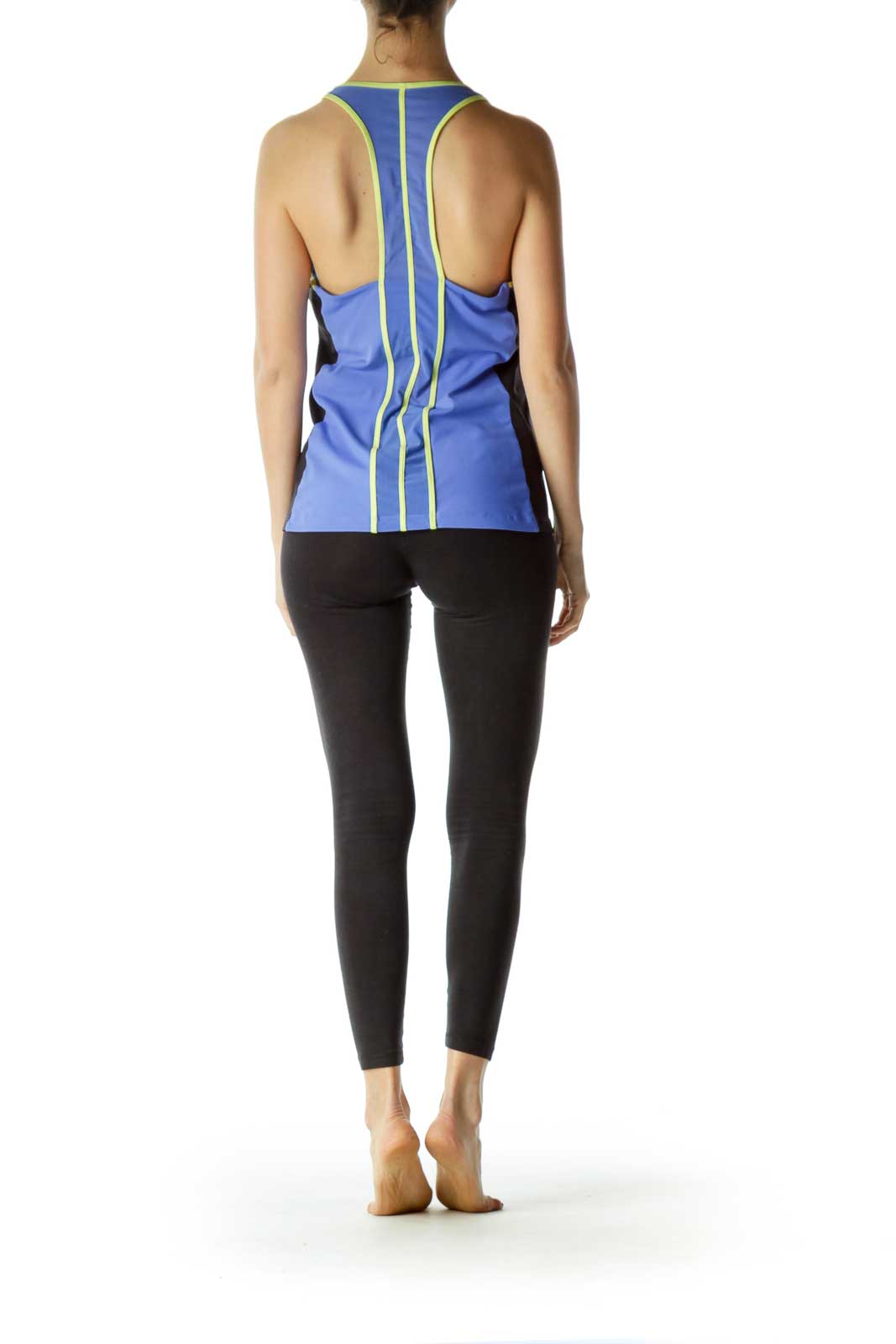 Blue Black Yoga Tank