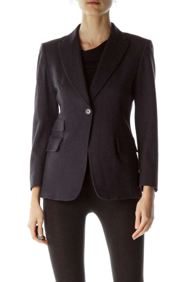 Blue Pocketed Blazer