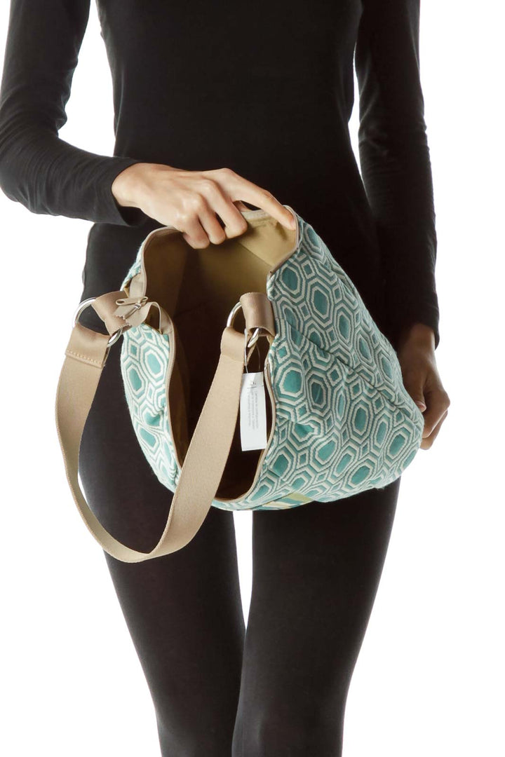 Blue Cream Multicolored Shoulder Bag