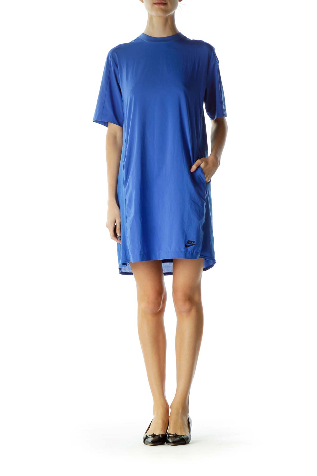 Blue Pocketed Sports Dress with Slip