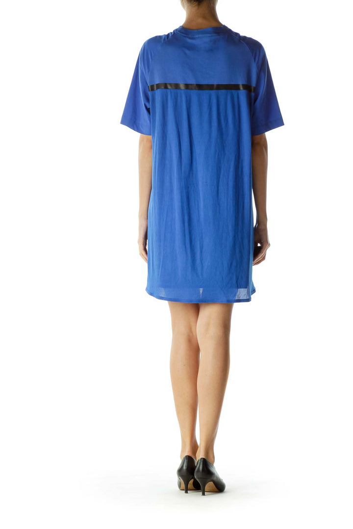 Blue Pocketed Sports Dress with Slip