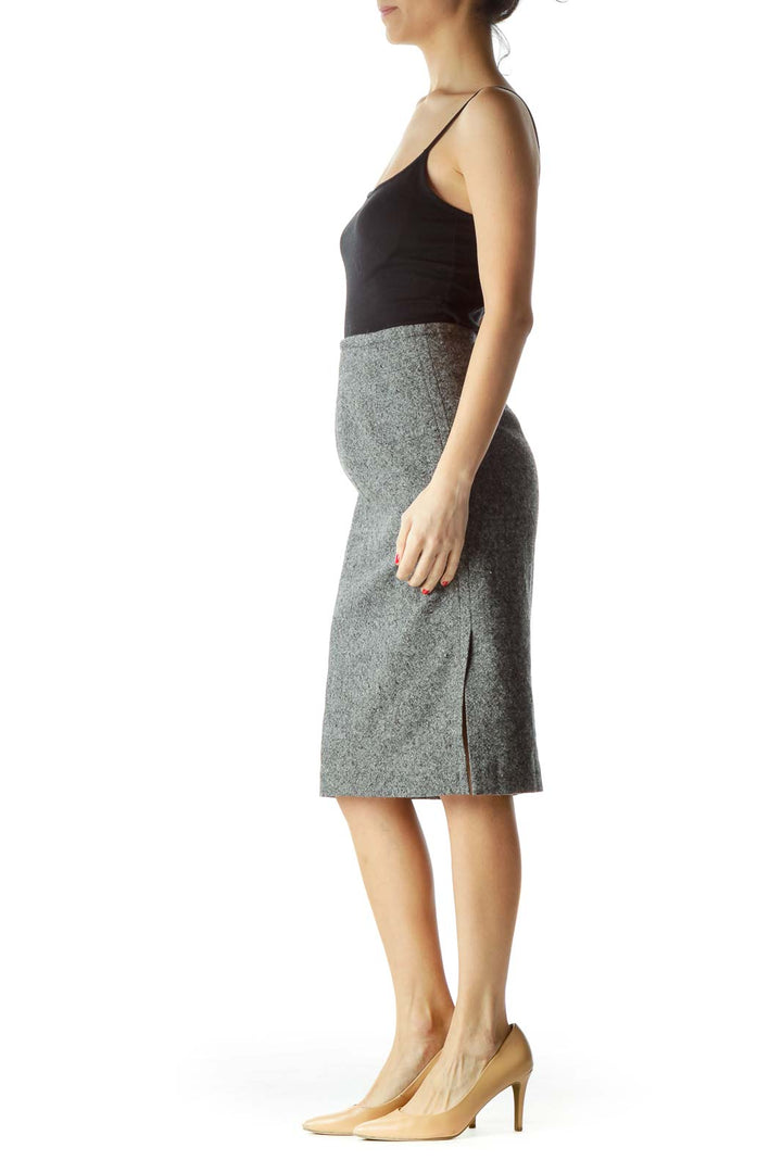 Gray Mottled Work Skirt