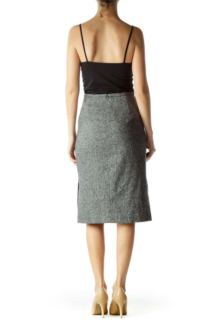 Gray Mottled Work Skirt