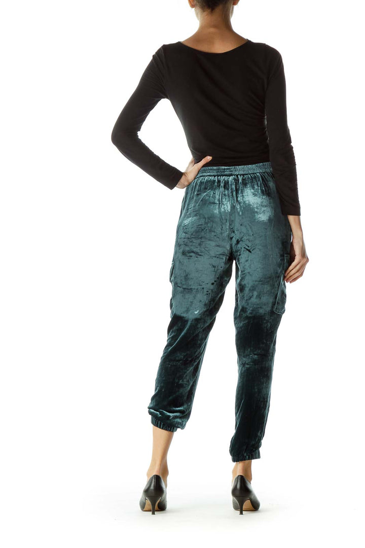 Blue Velvet Track Pants