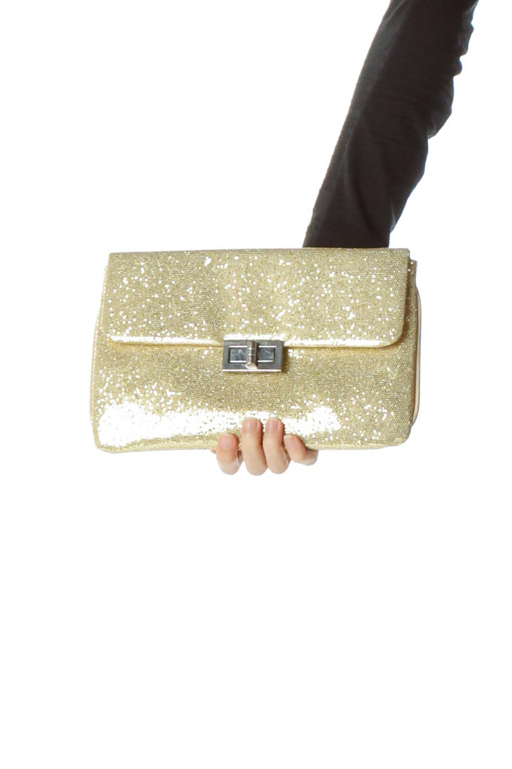 Gold Clutch with Chain