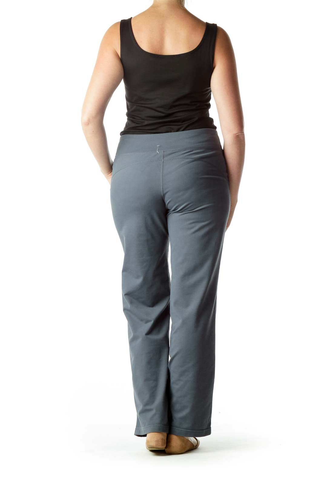 Gray Pocketed Yoga Pants