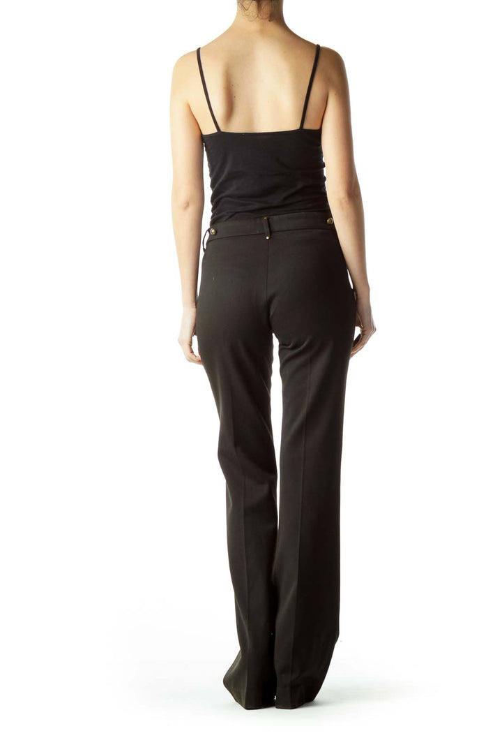 Black Flared Slacks