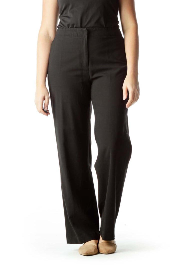 Black High-Waisted Slacks