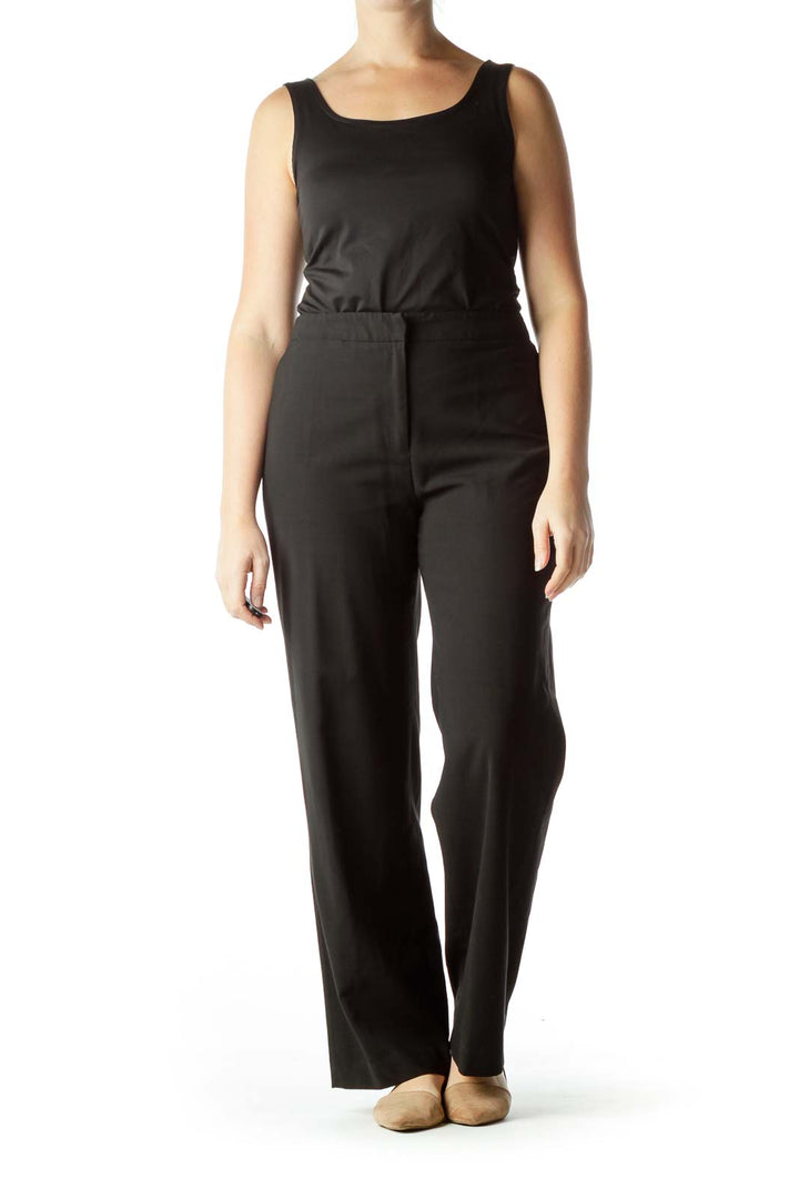 Black High-Waisted Slacks