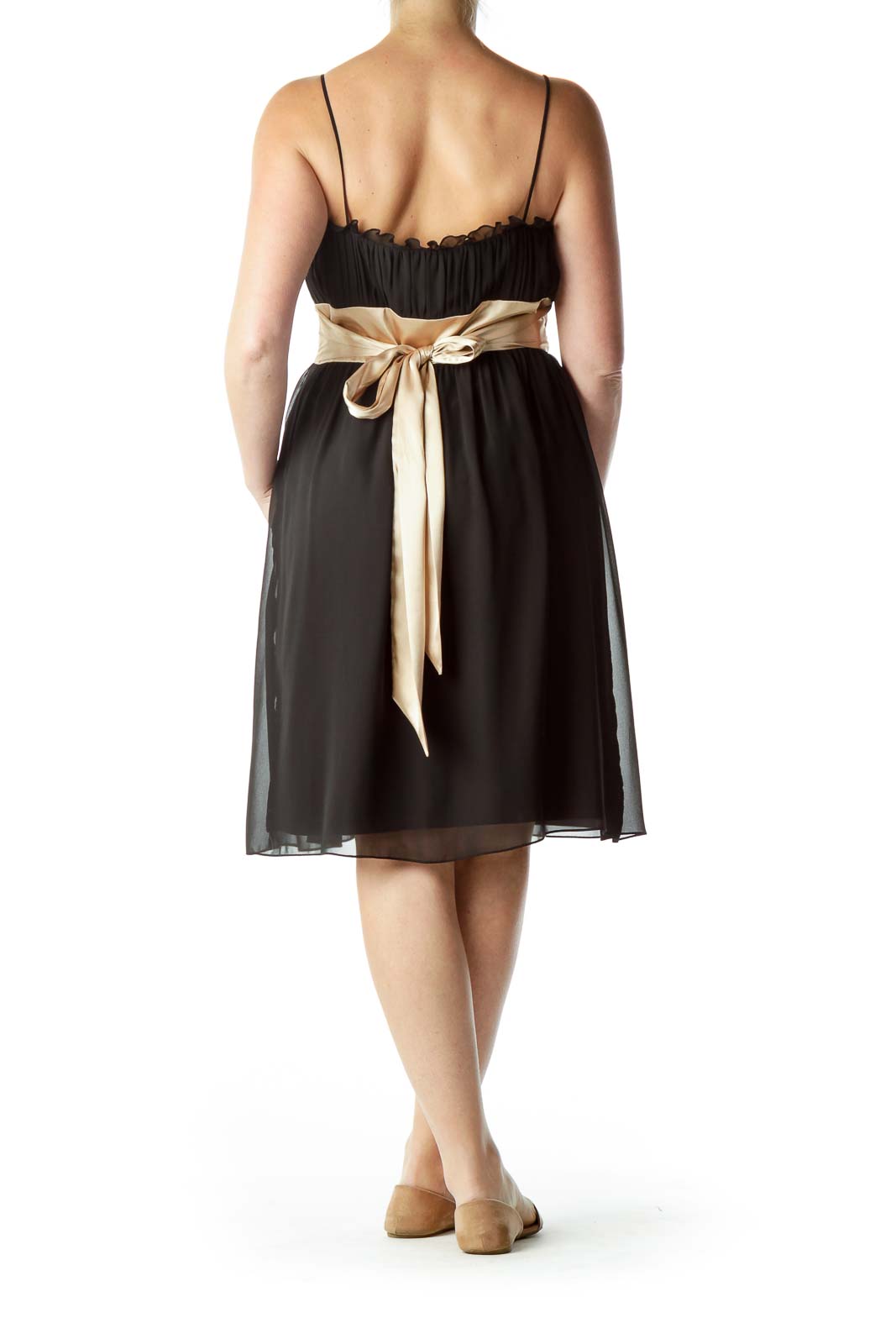 Black Pleated Cocktail Dress