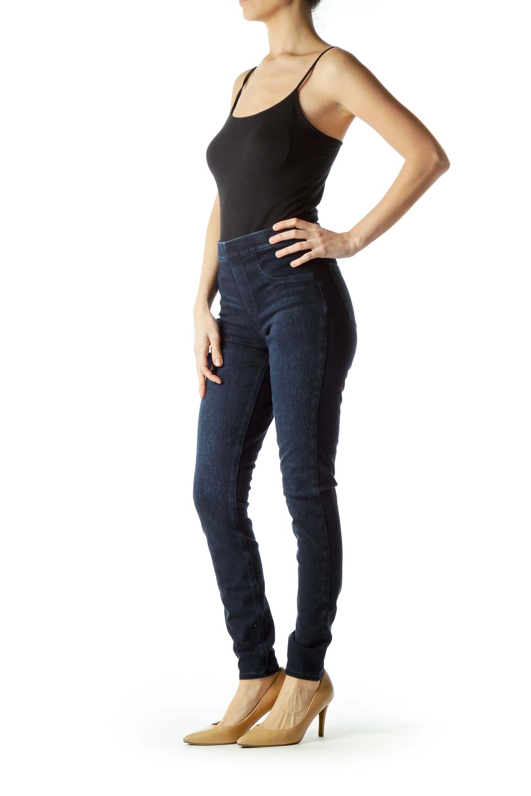 Dark Blue Denim Jeggings