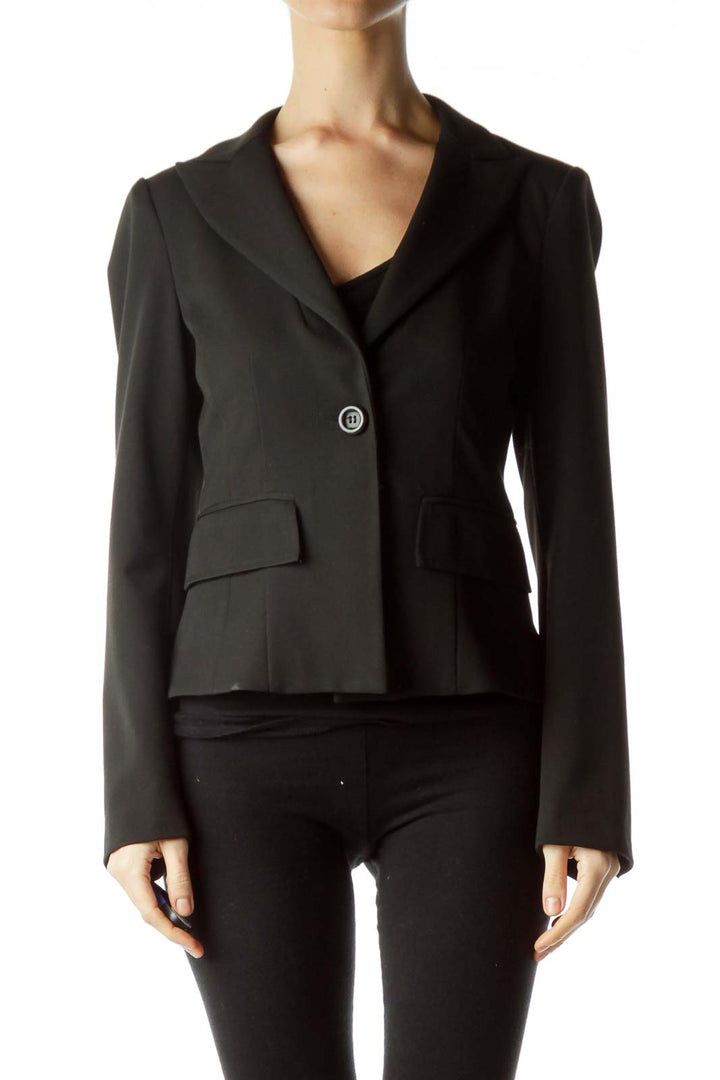 Black Blazer with Bow on the Back