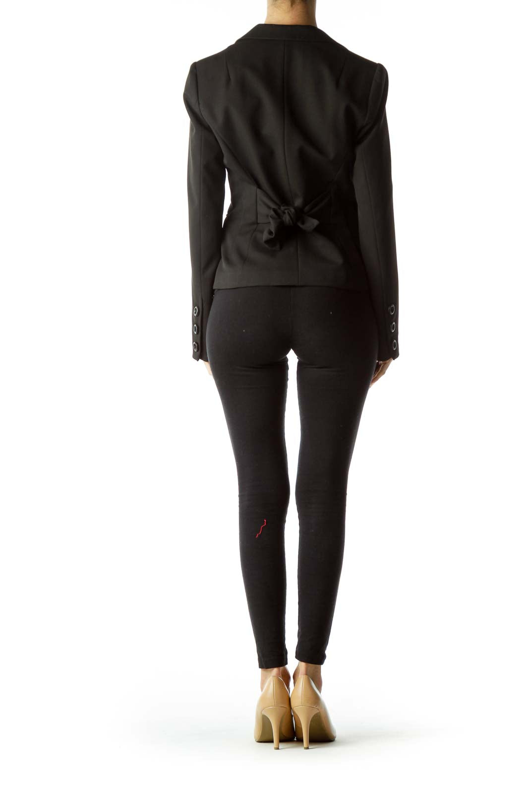 Black Blazer with Bow on the Back