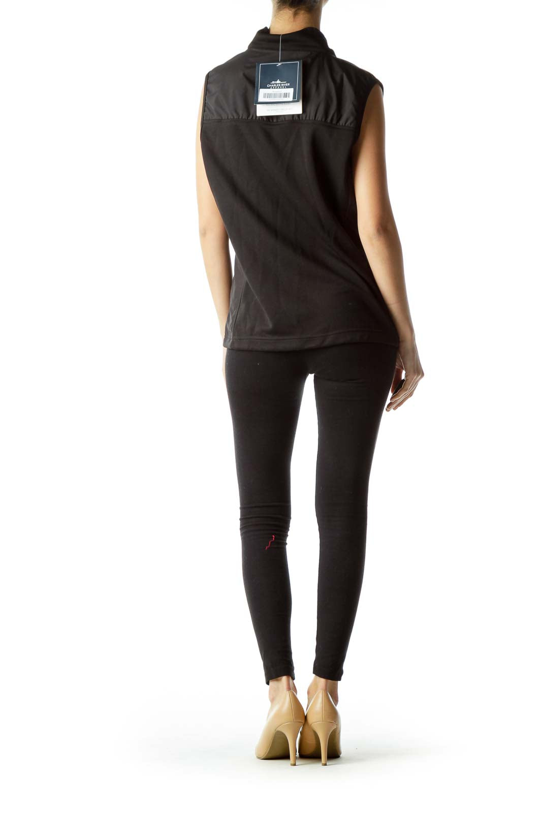 Black Collared Athletic Vest