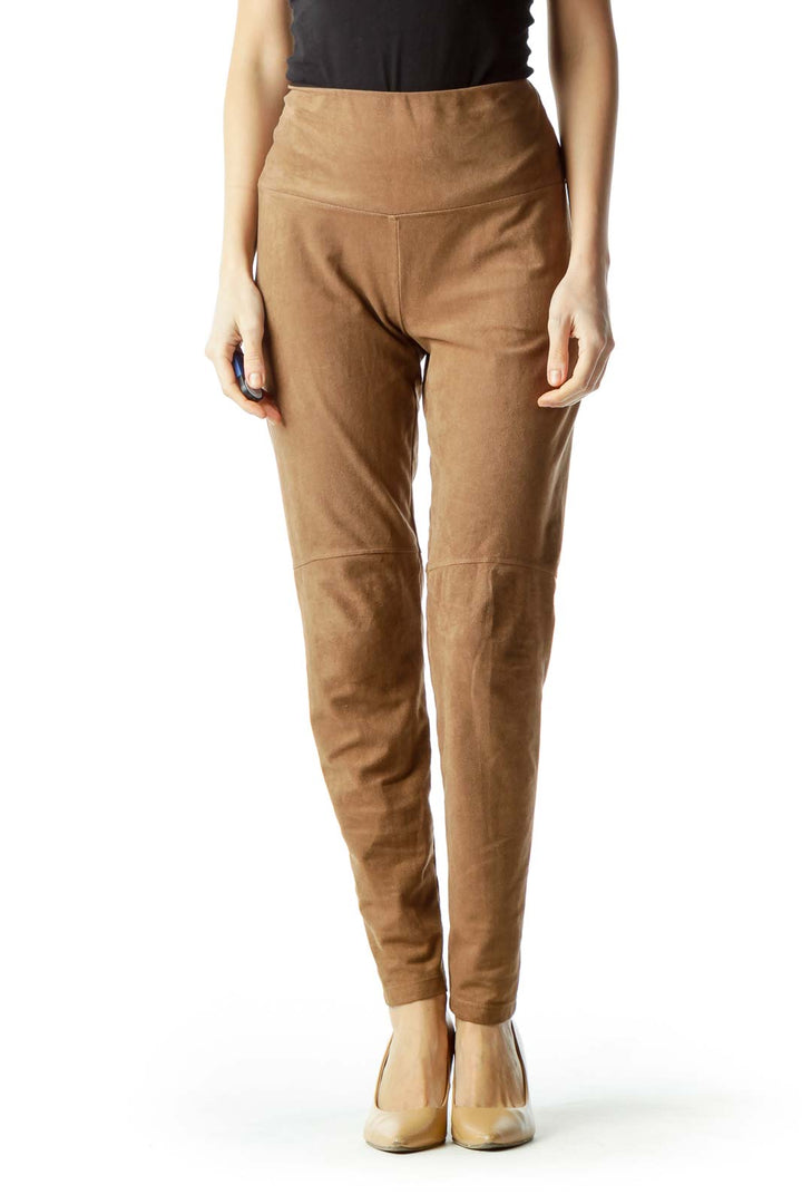 Brown Faux Suede Legging