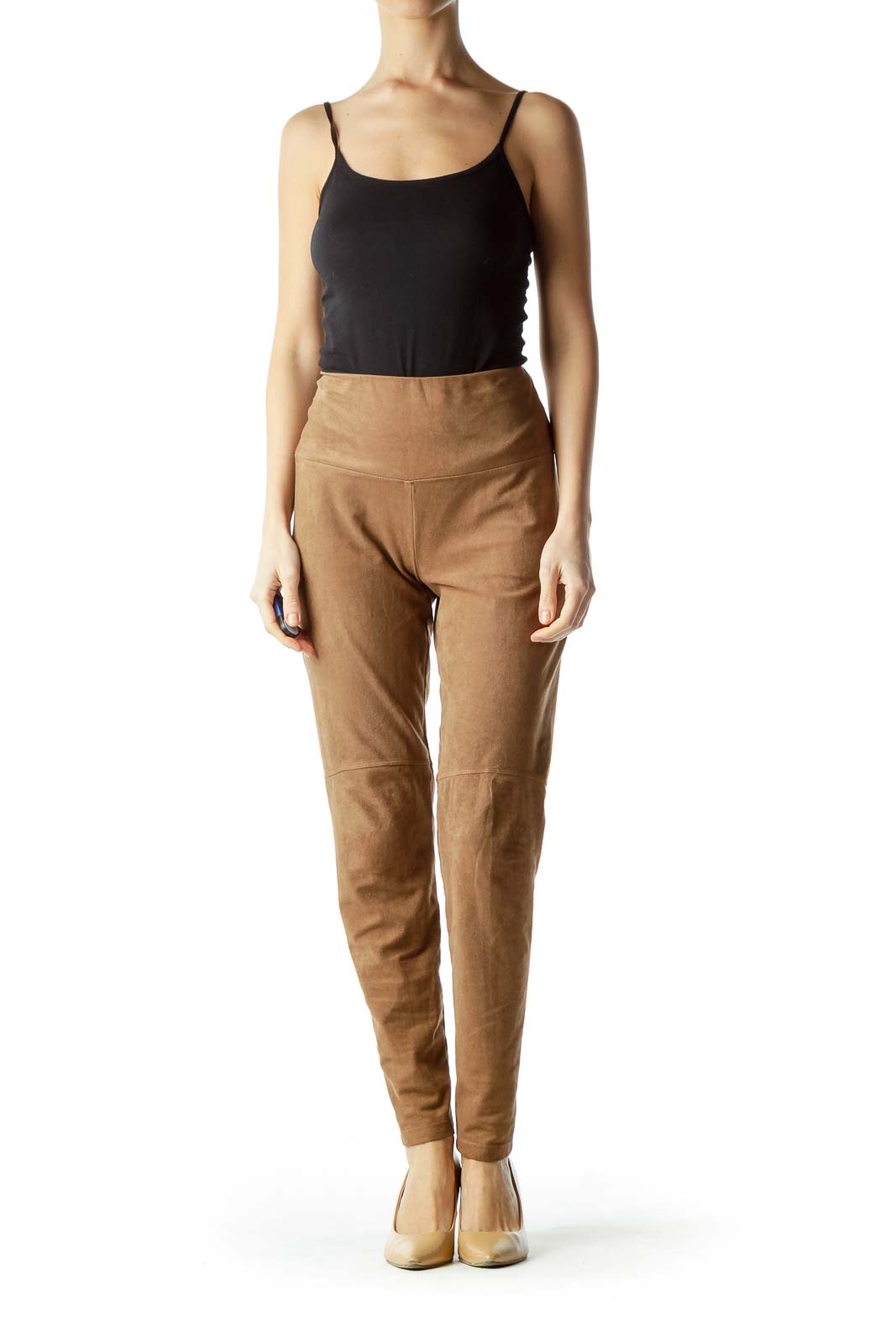 Brown Faux Suede Legging