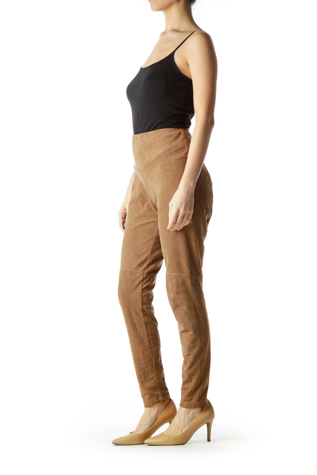 Brown Faux Suede Legging