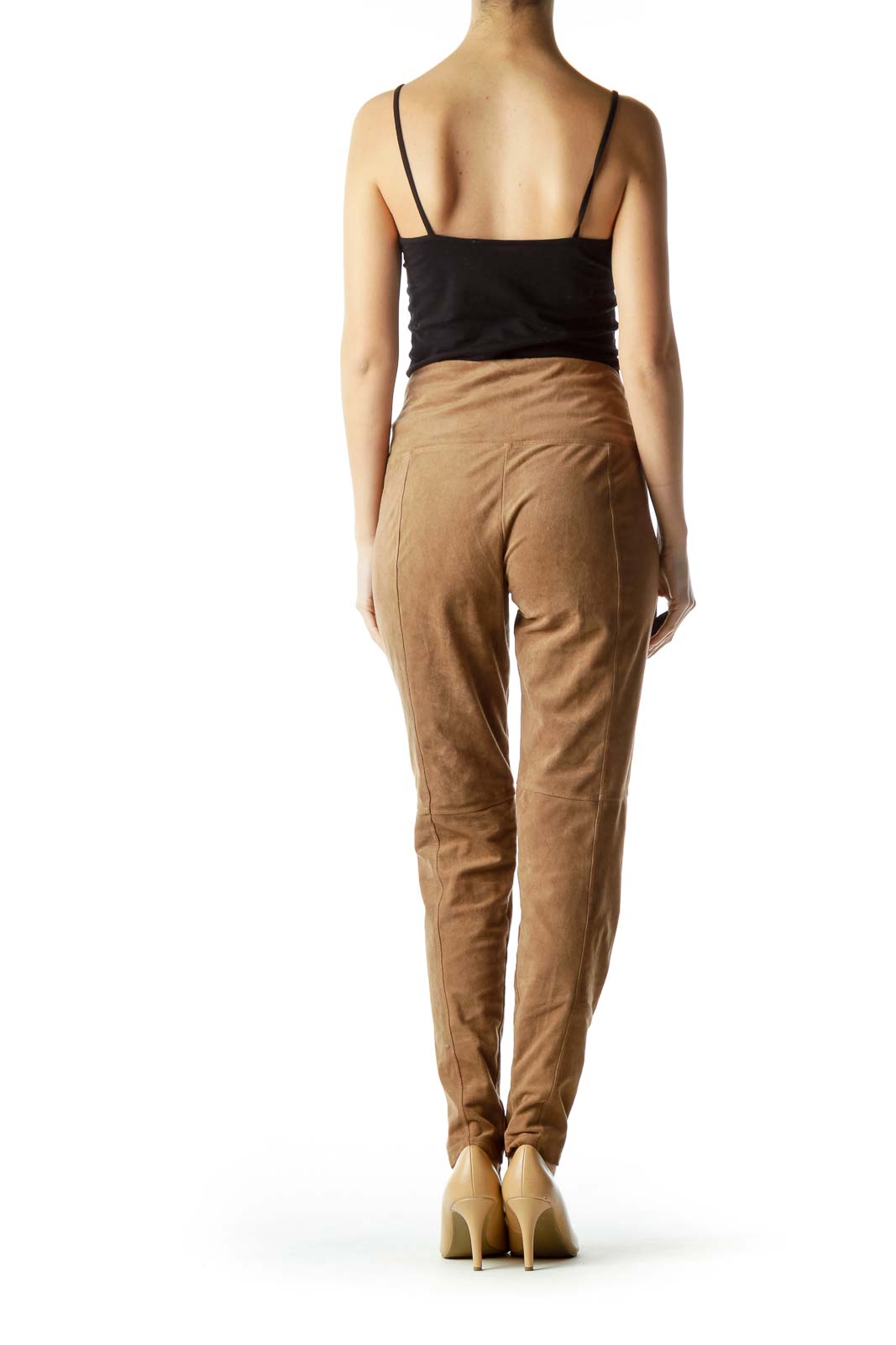 Brown Faux Suede Legging