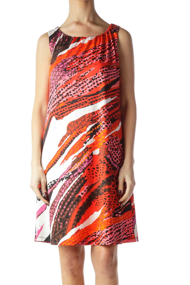 Multicolor Animal Print Sleeveless Dress