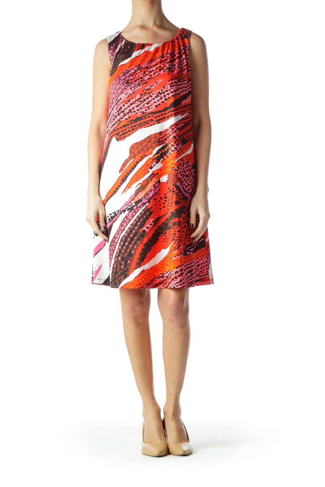 Multicolor Animal Print Sleeveless Dress