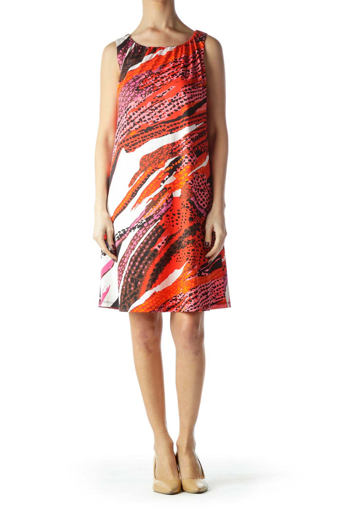 Multicolor Animal Print Sleeveless Dress