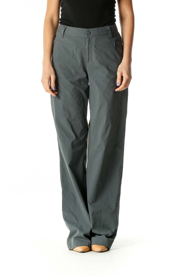 Gray Stretch Straight Leg Outdoor Pants