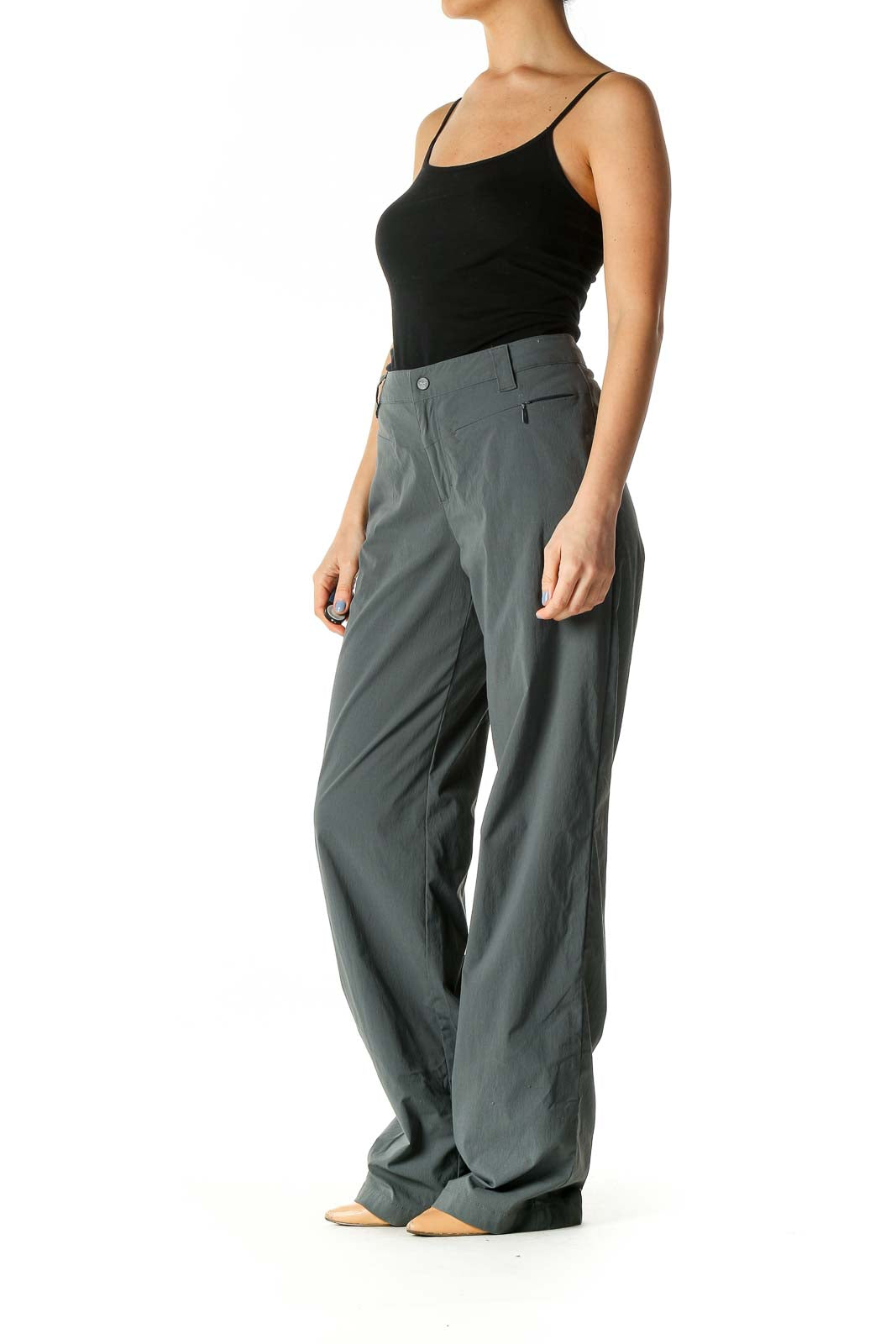 Gray Stretch Straight Leg Outdoor Pants