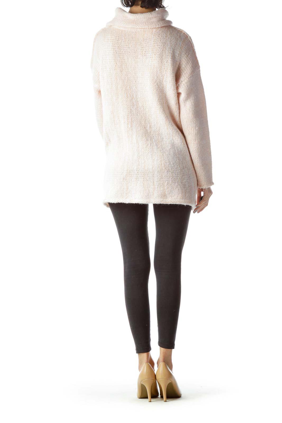 Light Salmon Color Turtle Neck Long Sweater