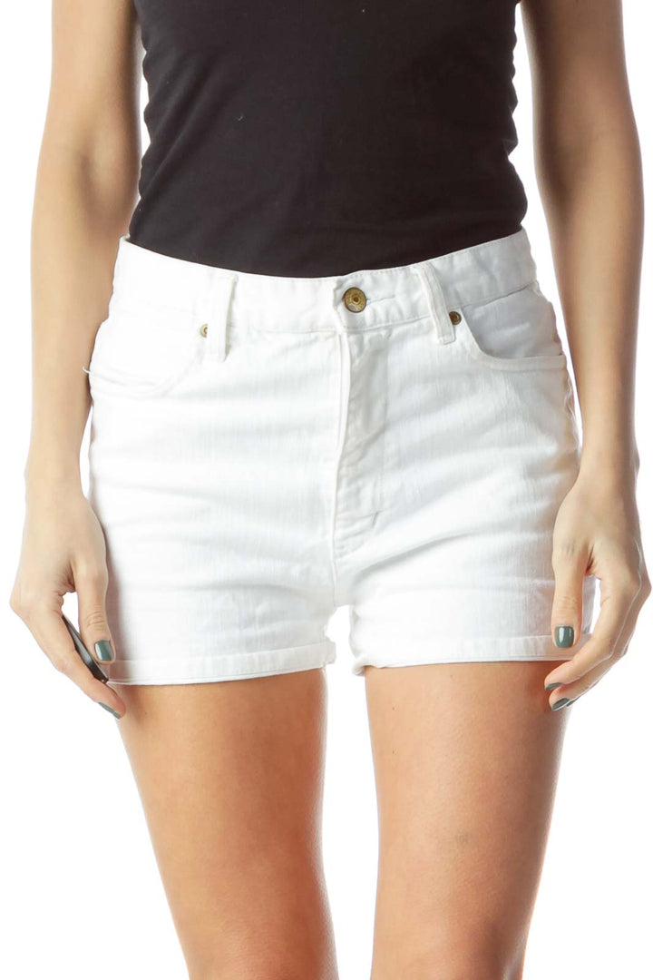 White Denim Shorts