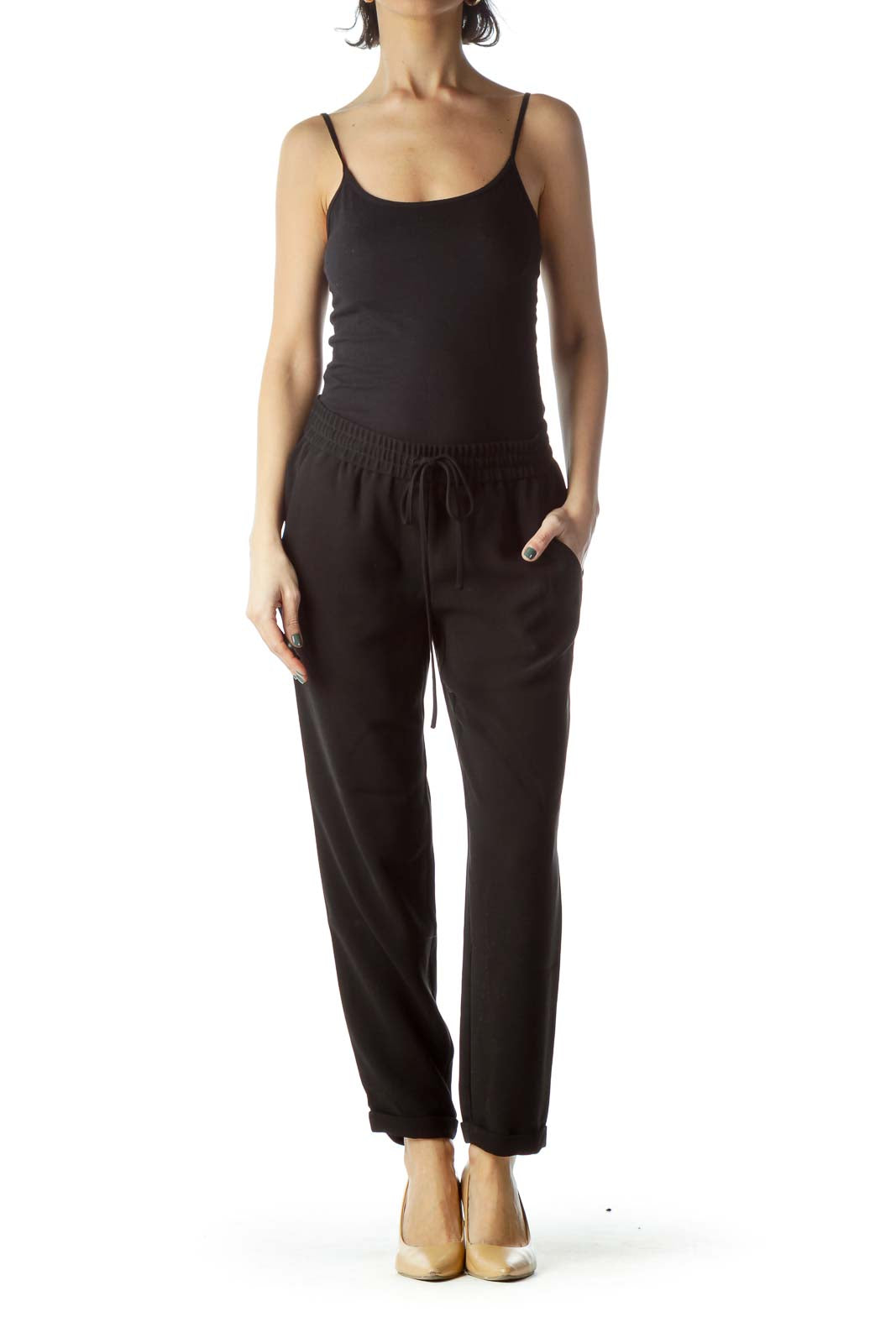 Black Soft Straight Leg Pant