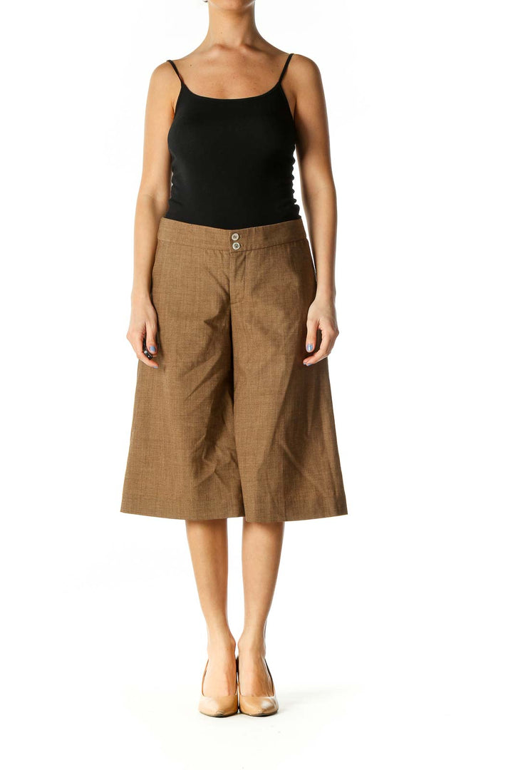 Brown Wool Culottes