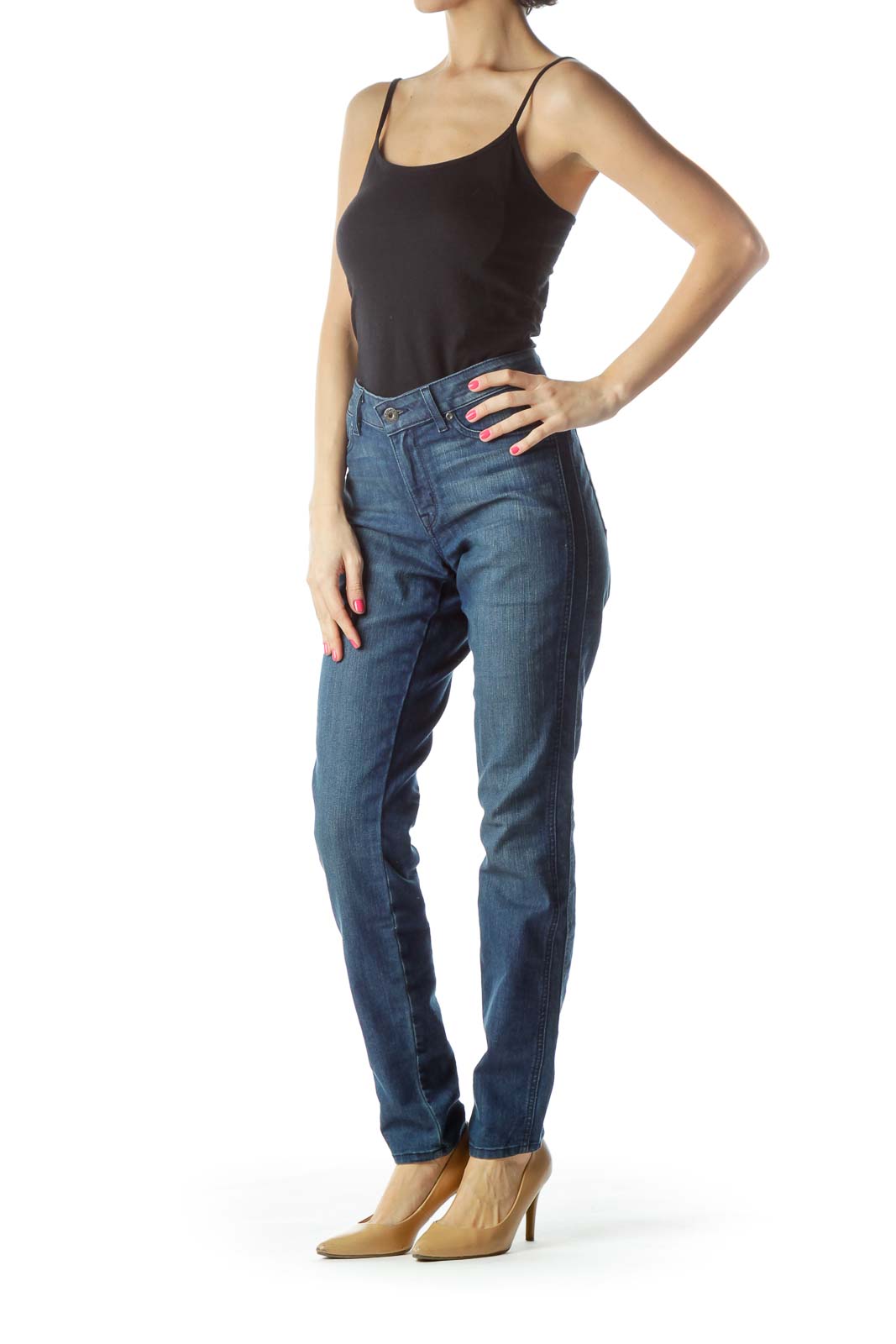 Blue Medium Wash Skinny Jean