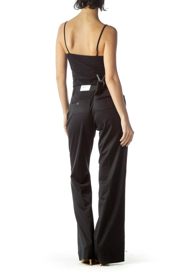 Black Wide-Leg Slacks