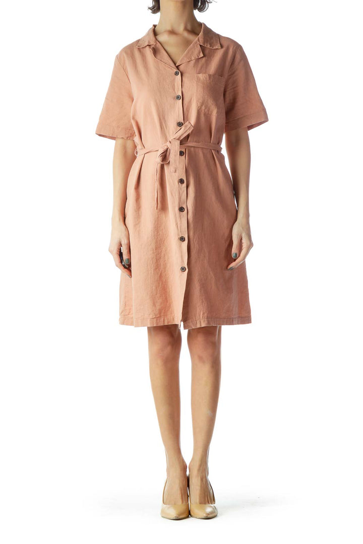 Pink Shirt Dress