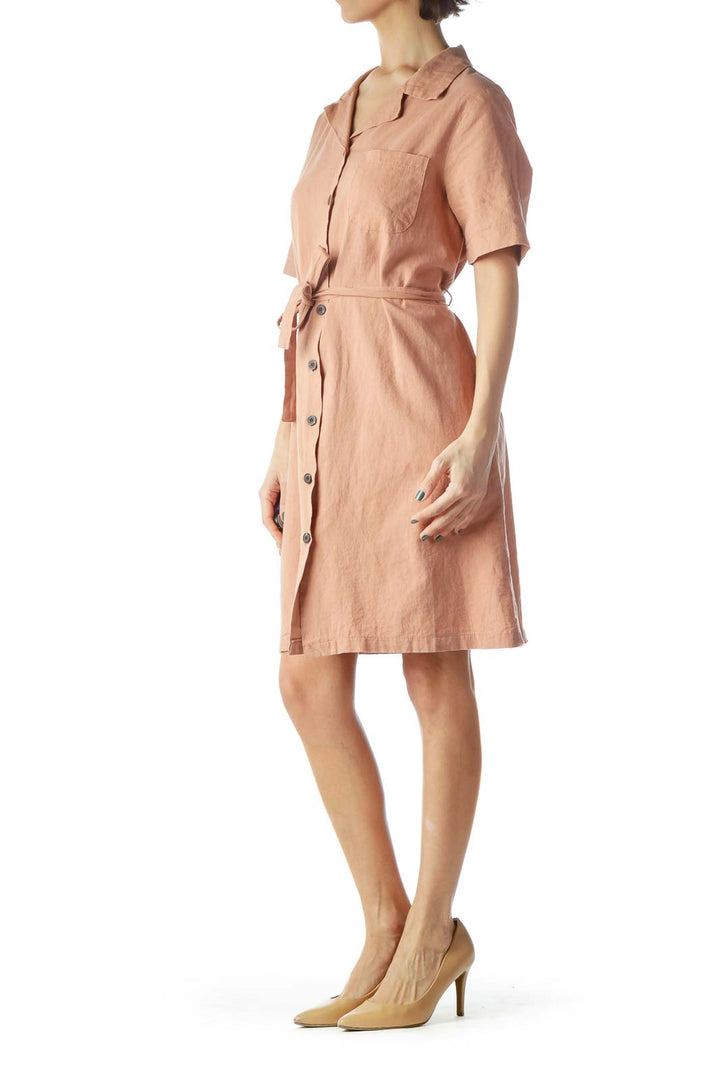 Pink Shirt Dress