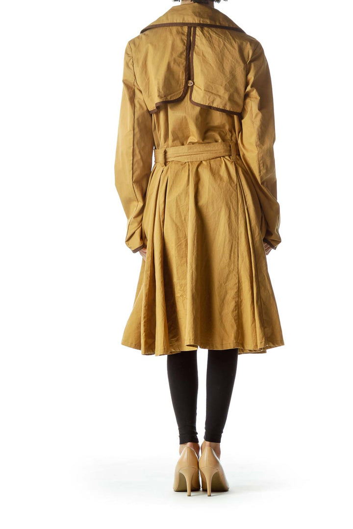 Brown Flared Trench Coat