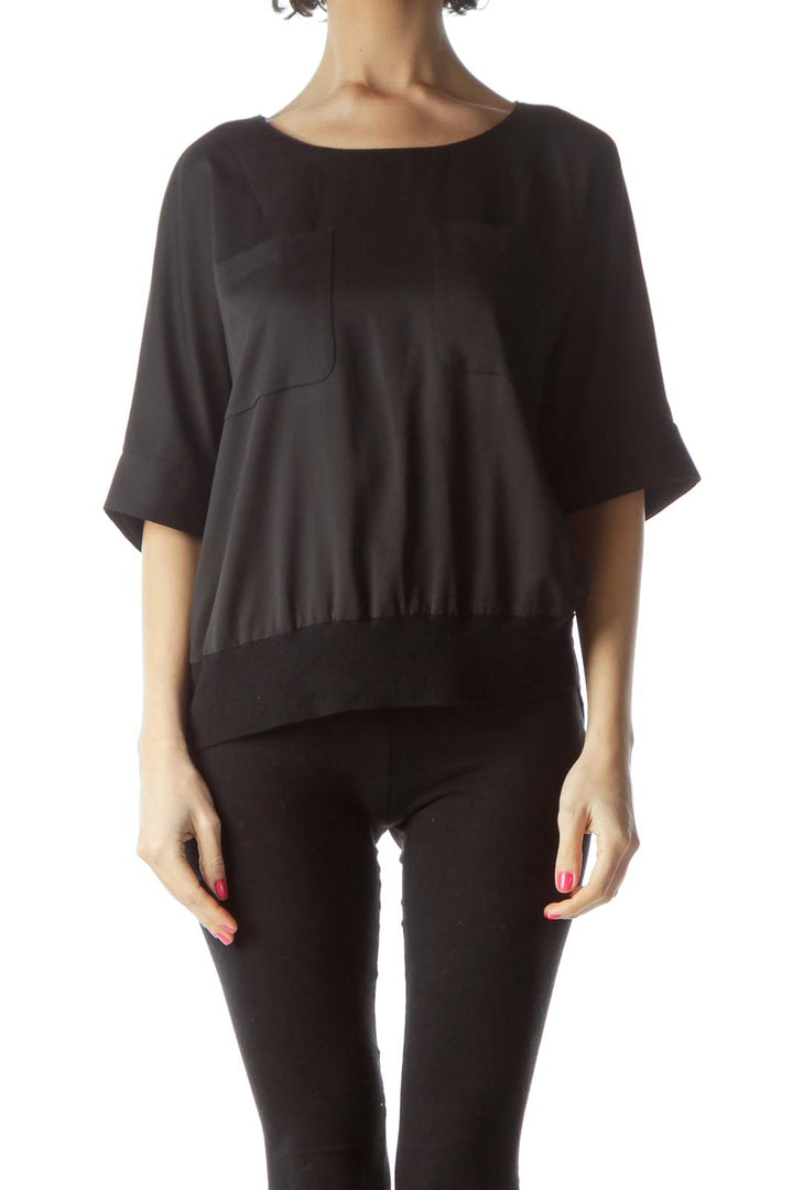 Black Short Sleeve Blouse